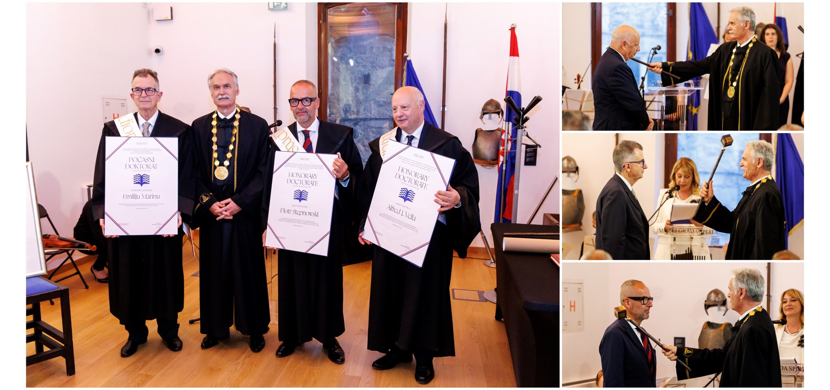 University of Split Honorary Doctorates Awarded to Piotr Stepnowski, Alfred J. Vella and Emilio Marin